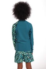 Camiseta Manga Larga Sunshine Mazes-Twirls Junior Verde Masculino