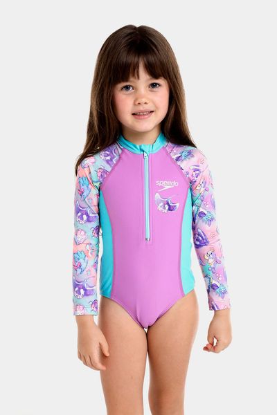 Vestido De Baño Manga Larga Manta Magic Bebé Femenino