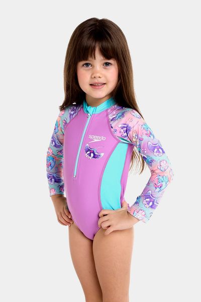 Vestido De Baño Manga Larga Manta Magic Bebé Femenino