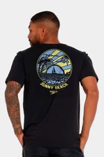 Camiseta Manga Corta Lagoon Scape Negra Hombre