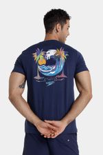 Camiseta Manga Corta Art Drift Azul Hombre