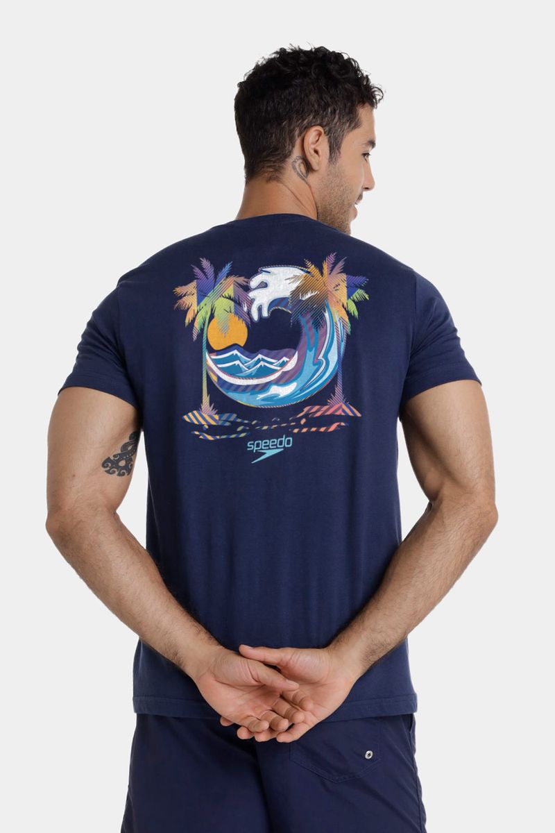 Camiseta Manga Corta Art Drift Azul Hombre