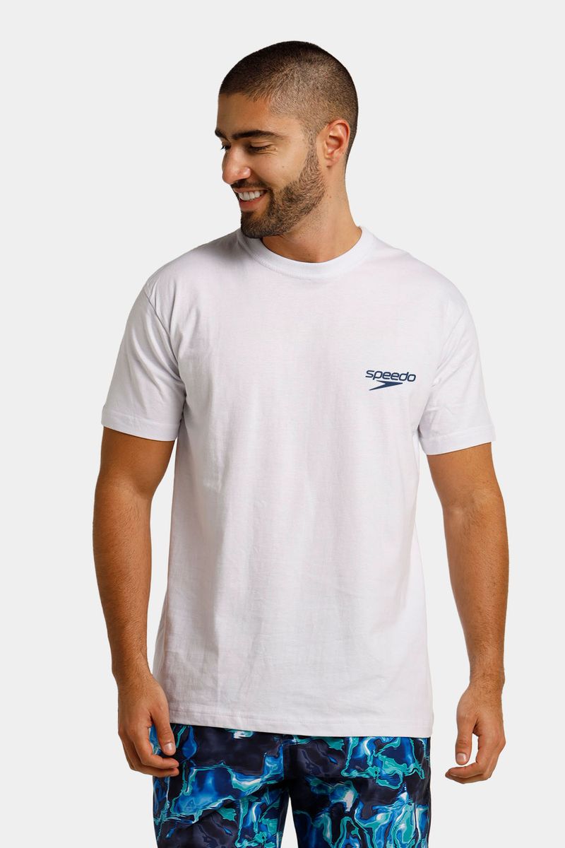 Camiseta Manga Corta Palm Maze Blanco Hombre