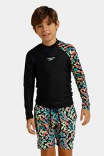 Camiseta Manga Larga Sunshine River Twirl Junior Negro Masculino