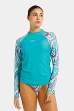 Camiseta Manga Larga Sunshine Tropic Collage Verde Mujer