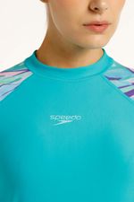 Camiseta Manga Larga Sunshine Tropic Collage Verde Mujer