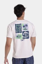 Camiseta Manga Corta Echo Fade Blanco Hombre