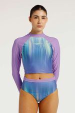 Crop Top Manga Larga Sunshine Idle Waterfall Multicolor Mujer