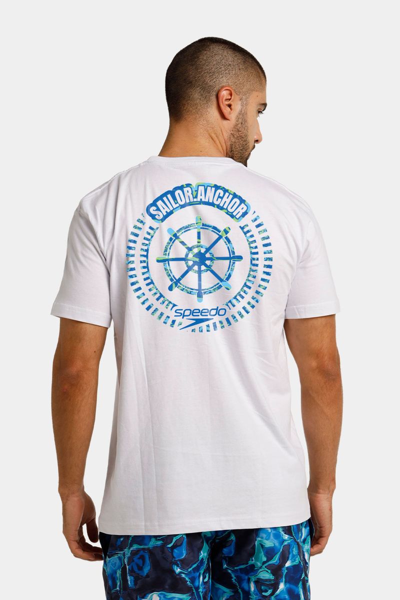 Camiseta Manga Corta Water Atlas Blanco Hombre
