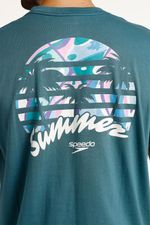 camiseta manga corta Tropic Verde Stripes Hombre