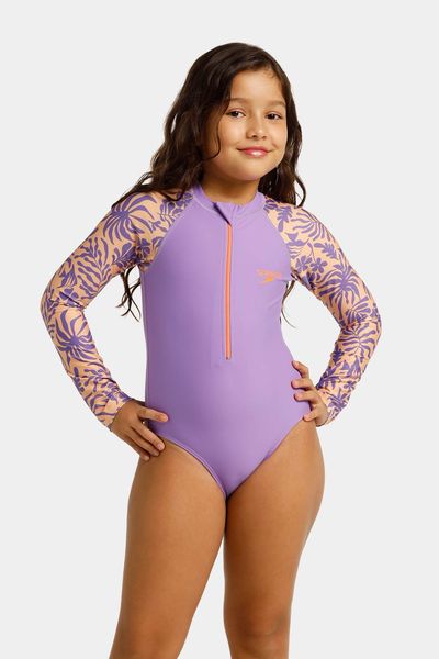 Vestido De Baño Manga Larga Coral Time Junior Femenino