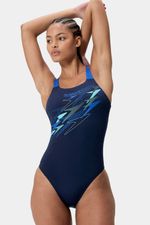 Vestido De Baño Medley Logo Medalist Azul Mujer