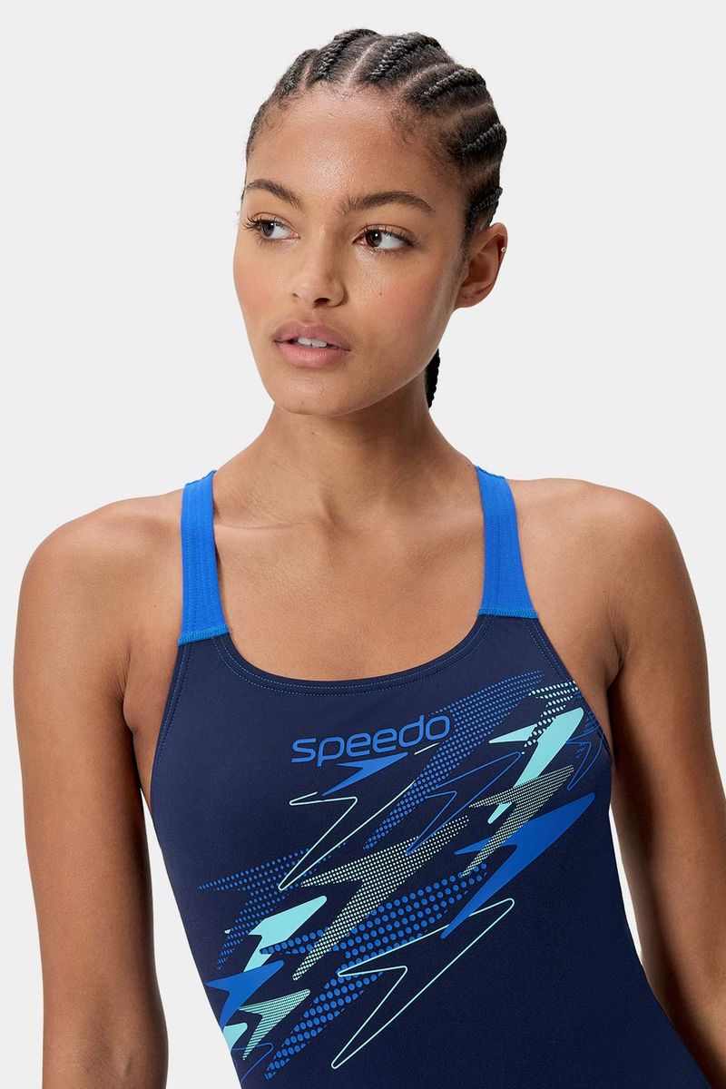 Vestido De Baño Medley Logo Medalist Azul Mujer