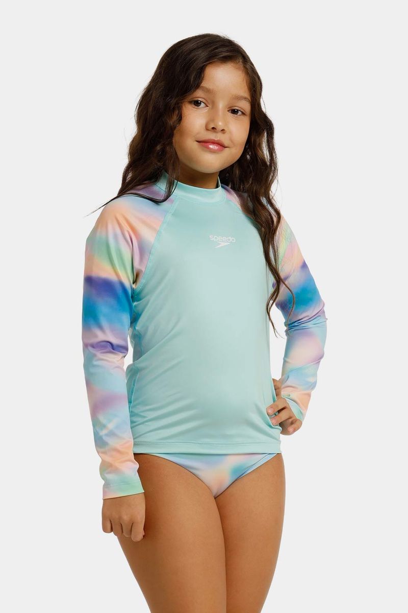 Camiseta Manga Larga Sunshine Glassy Sunrise Verde Junior Femenino