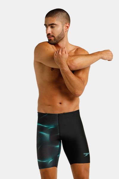Pantaloneta De Baño Jammer Emerald Dot Mesh Hombre