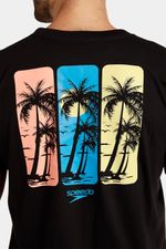 Camiseta Manga Corta Tidal Forms Negro Hombre