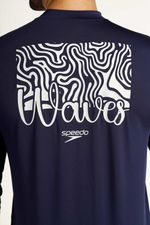 Camiseta Manga Larga Sunshirt Aqua Terrain Azul Hombre