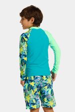 Camiseta Manga Larga Sunshine Oceanic Patch Gem Junior Verde Masculina