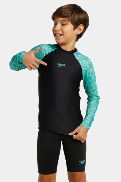 Camiseta Manga Larga Sunshine Turquoise Spiral Boom Junior Masculina