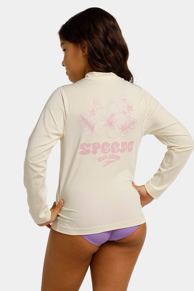 Camiseta Manga Larga Sunshirt Peony Hibiscus Junior Femenina