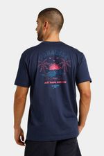 Camiseta Manga Corta Wave Sketch Azul Hombre