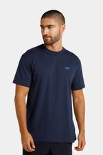 Camiseta Manga Corta Wave Sketch Azul Hombre