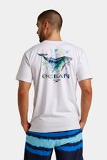 Camiseta Manga Corta Marine Shadow Blanco Hombre