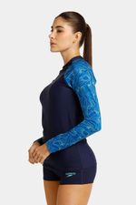 Camiseta Manga Larga Sunshine Lagoon Spiral Azul Mujer