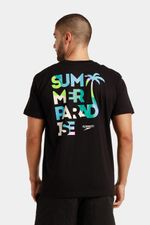 Camiseta Manga Corta Palms Collage Negro Hombre