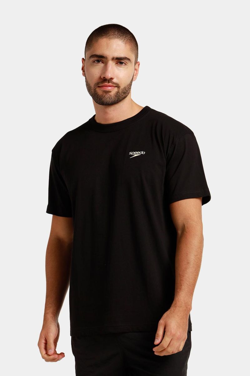 Camiseta Manga Corta Palms Collage Negro Hombre