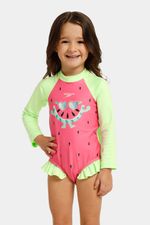 Vestido De Baño Manga Larga Bubble Melon Bebé Multicolor Femenino