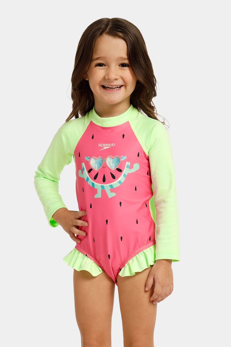 Vestido De Baño Manga Larga Bubble Melon Bebé Multicolor Femenino