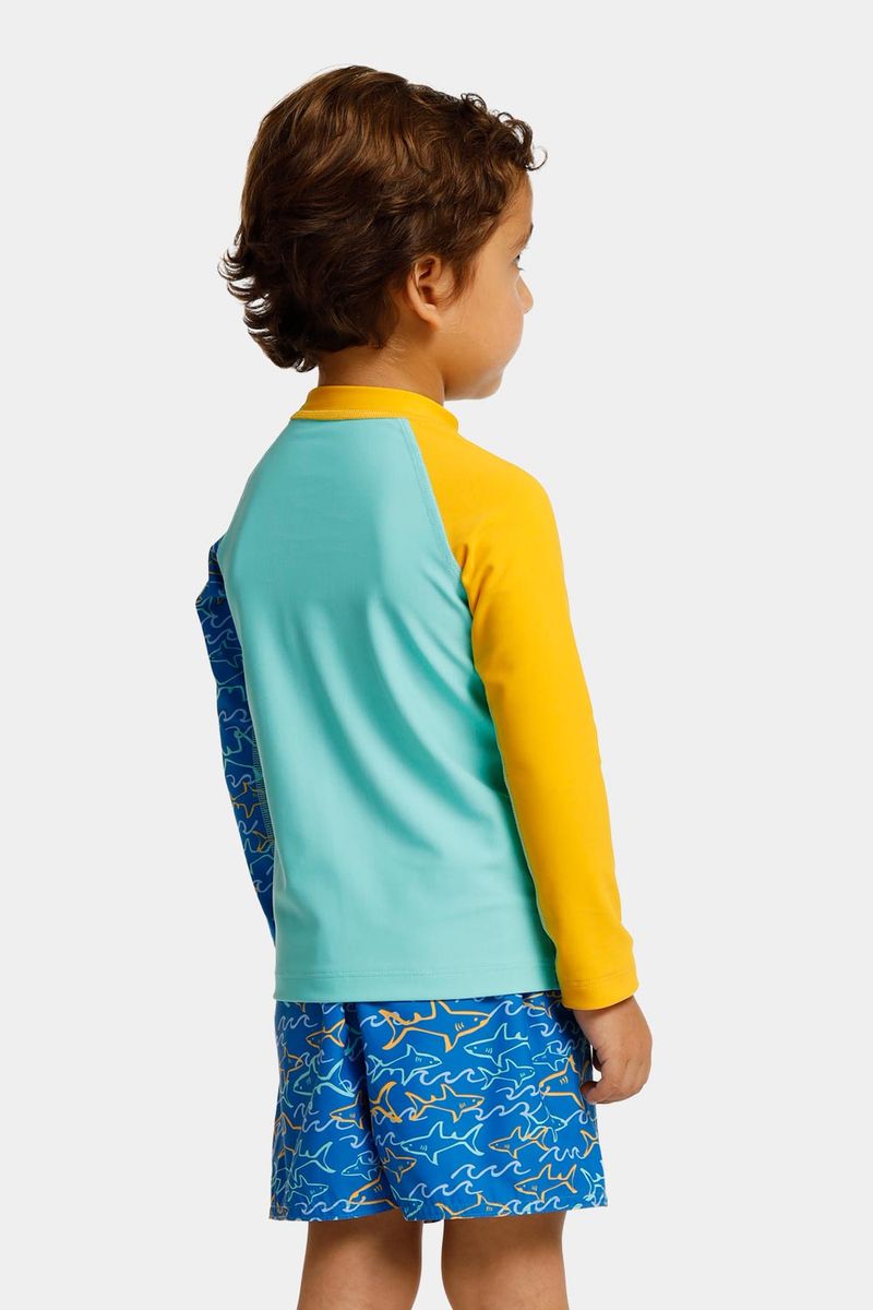 Set De Vestido de baño Surfer Shark Bebé Multicolor Masculino
