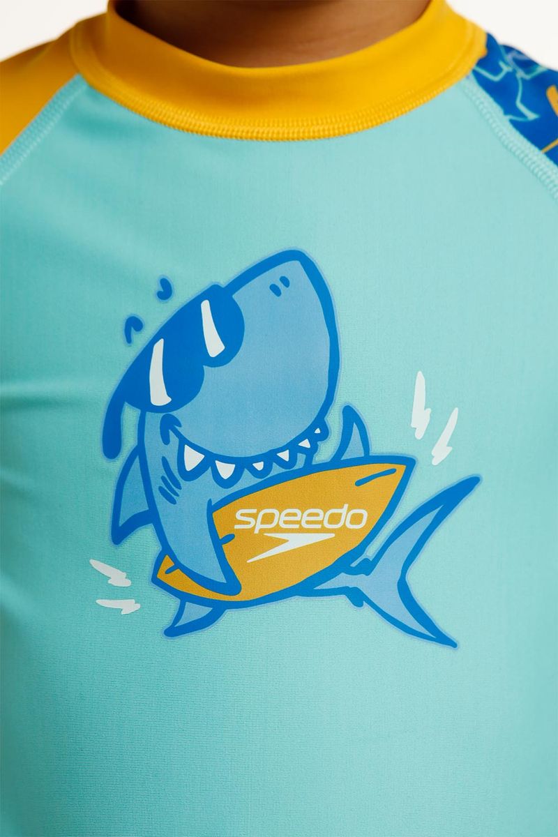 Set De Vestido de baño Surfer Shark Bebé Multicolor Masculino