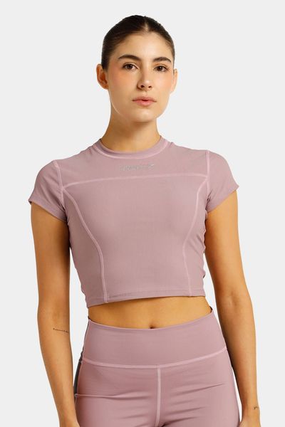 Camiseta Deportiva Crop Top Reef Coral Mujer