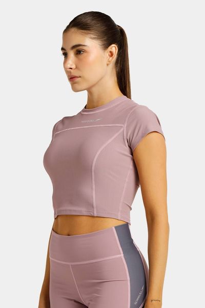 Camiseta Deportiva Crop Top Reef Coral Mujer