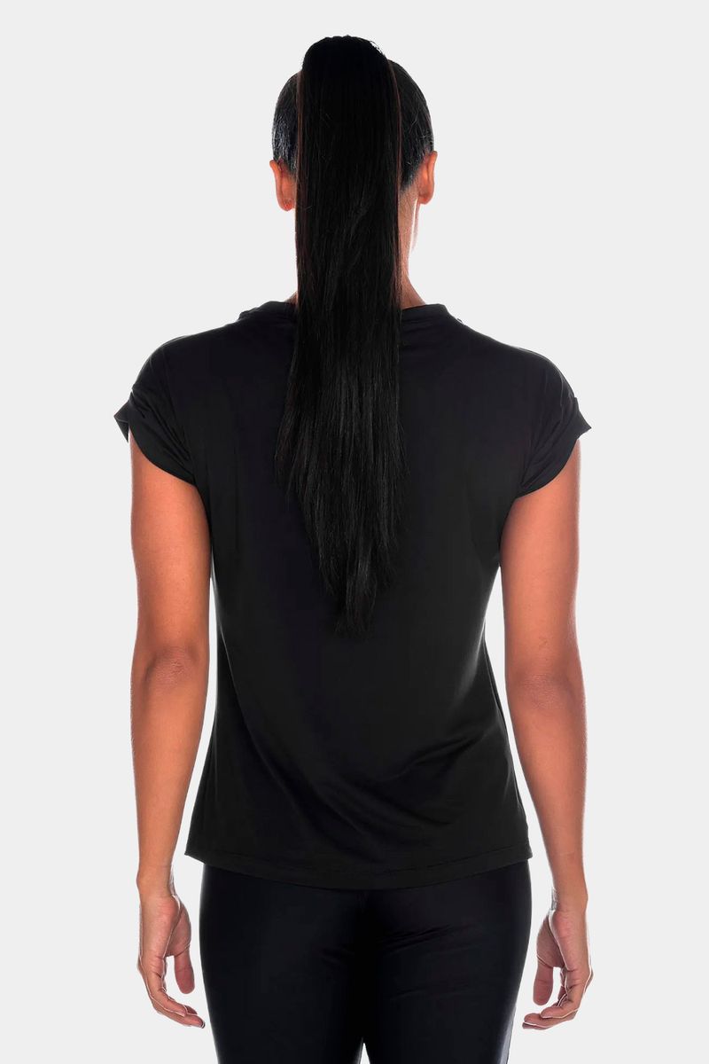 Camiseta Manga Corta Skyfall Negro Mujer