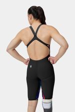 Fastskin Speedo Lzr Pure Valor 2.0 Openback Kneeskin Negro Mujer
