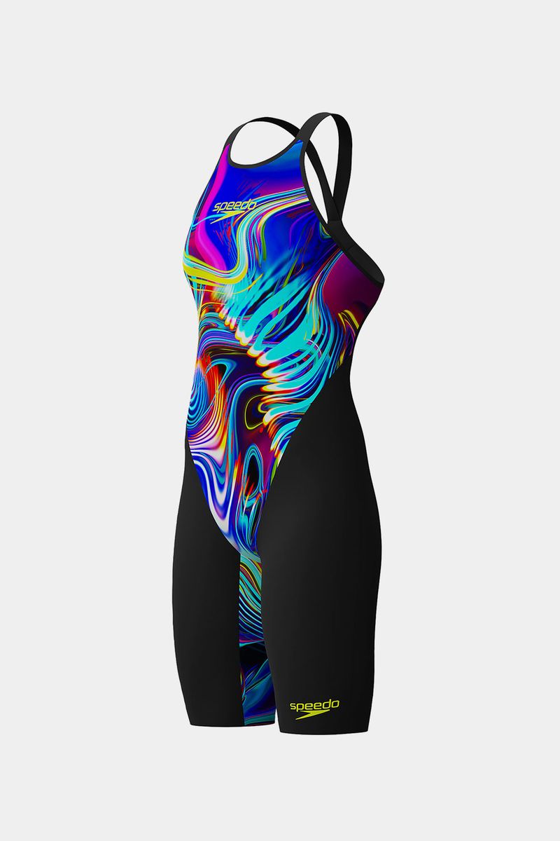Fastskin Speedo Lzr Pure Valor 2.0 Openback Kneeskin Negro Mujer