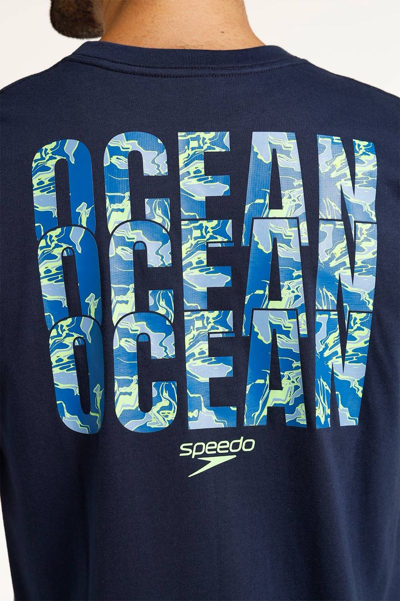 Camiseta Manga Corta Ocean Fade Azul Hombre