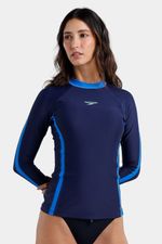 Camiseta Manga Larga Sunshine Soaring Block Azul Mujer