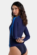 Camiseta Manga Larga Sunshine Soaring Block Azul Mujer