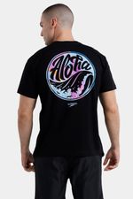 Camiseta Manga Corta Tropical Wave Blanco Hombre