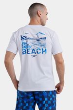 Camiseta Manga Corta Sunlit Jungle  Blanco Hombre