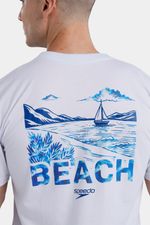 Camiseta Manga Corta Sunlit Jungle  Blanco Hombre