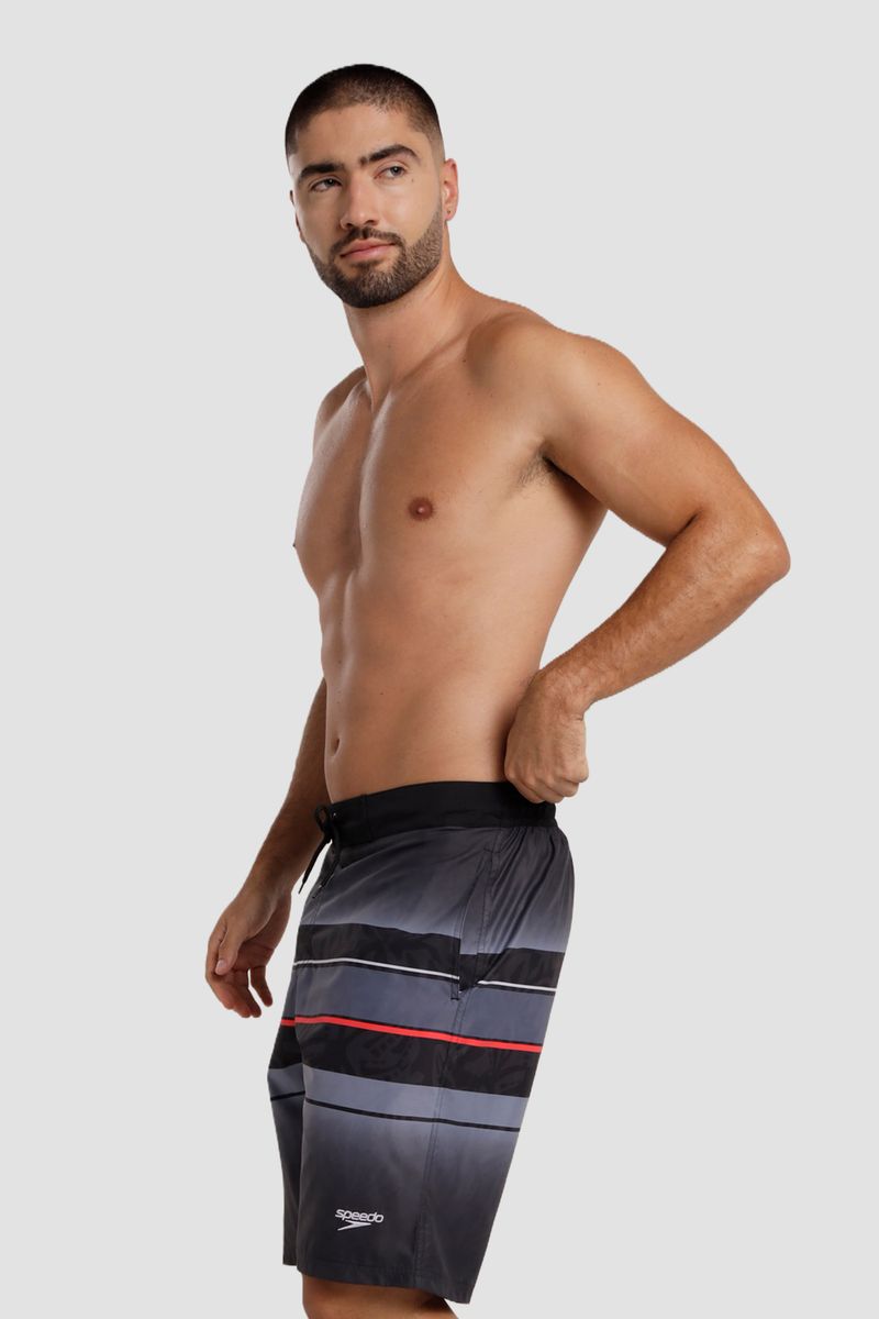 Pantaloneta Dash Stripe 22 Pulgadas Negro Hombre