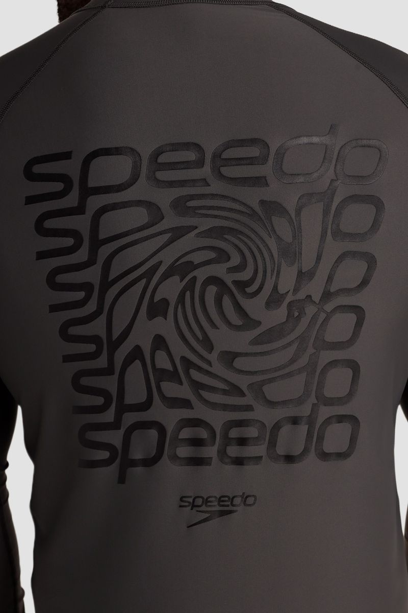Camiseta manga larga Sunshine Boom Wave Gris Hombre