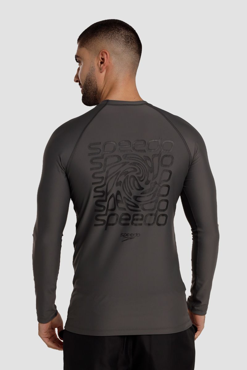 Camiseta manga larga Sunshine Boom Wave Gris Hombre