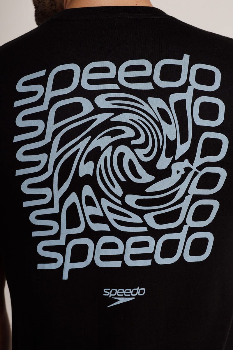Camiseta Manga Corta Boom Wave Negro Hombre