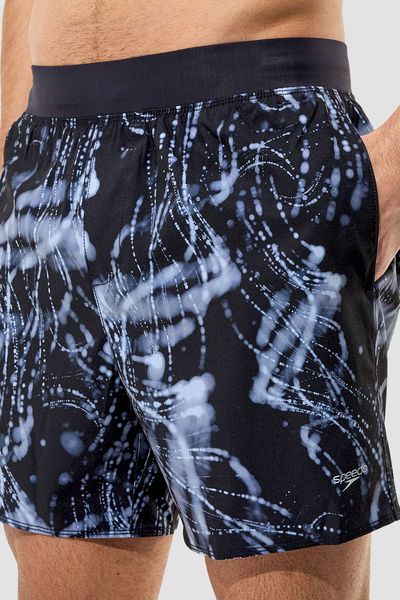 Pantaloneta Print Lookout Volley 16 pulgadas negra hombre
